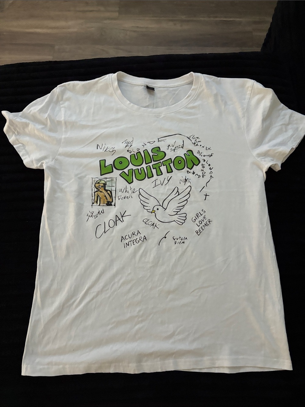 White Graphic Logo T-Shirt - Men